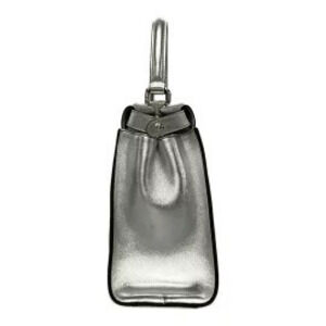 Fendi Peekaboo Iconic Handbag Silver Leather